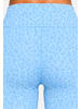 SMILODOX LEO Capri Leggings Velvara in Hellblau Leo
