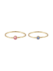Elli Ring 925 Sterling Silber Ring Set in Blau