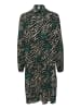 Kaffe Kleid KAamber Relaxed fit in Black / Green Animal Print