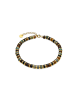 Luxenter Armband aus 925er Sterlingsilber und Tigerauge mit 18k Goldbeschichtung