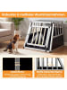 COSTWAY Hundetransportbox Alu Hundebox 69,5 x 54 x 50,5 cm in Schwarz