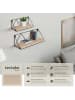 tectake 2er Set Wandregal Rockport Tiefe 13 cm, Industrial Holz hell, Eiche Sonoma