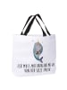 Mr. & Mrs. Panda Strandtasche Narwal Gitarre mit Spruch in Weiß