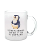 Mr. & Mrs. Panda Trinkglas Pinguin Diät mit Spruch in Transparent
