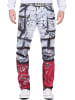 Cipo & Baxx Herren Straight Fit Jeans Stonewashed in Blue