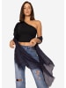 SASSYCLASSY Musselin Schal in Dunkelblau