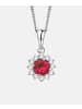 Diamant L'éternel Halskette aus 375 Weißgold mit Lab Grown Diamant mit Rubin