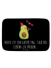 Mr. & Mrs. Panda Badteppich Avocado Party mit Spruch in Schwarz