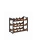 relaxdays Weinregal in Braun/ Schwarz - (B)44,5 x (H)38 x (T)20 cm