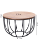 KADIMA DESIGN Couchtisch | Sheesham/Metall, 60x60x39cm, Industrial