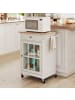 COSTWAY Küchenwagen mit Rollen in Weiß