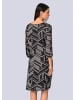 Alba Moda Kleid mit grafischem Druck in schwarz