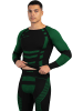 normani Herren Sport-Funktionsunterwäsche Set Hemd + Hose in Grün/Schwarz