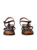 Emilie Karston Victoire-Sandalen mit Absatz aus Leder Blau
