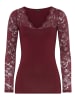 Laura Scott Spitzenshirt in bordeaux
