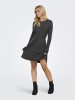 ONLY Strickkleid in Dark Grey Melange