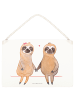 Mr. & Mrs. Panda Deko Schild Faultier Pärchen ohne Spruch in Transparent