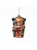 MARELIDA Weihnachtsbaumschmuck Teddybär im Lesesessel Glas H: 10cm