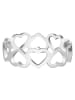 Adeliás Damen Ring Herz aus 925 Silber in silber