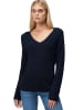 Zero  Strukturpullover mit V-Ausschnitt in Hydrangea