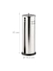 relaxdays Toilettenpapier Aufbewahrung in Silber - (H)37 x Ø 14,5 cm