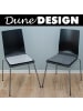 DuneDesign 2er Set Filz Stuhlkissen Liva in Anthrazit
