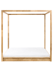 Beliani Doppelbett HERLIERE in Braun - (W) 192 x (H) 195 x (L) 212 cm