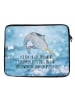 Mr. & Mrs. Panda Laptop Tasche Narwal mit Spruch in OZeichenanblue