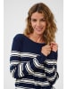 Cream Strickpullover CRVillea Regular fit in Navy Blazer Stripe