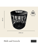 COOTAB Cooler Table 4-in-1 Loungetisch mit Acryl-Weinkühler Dubai in 45 cm in schwarz