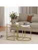 HOMCOM Couchtisch-Set in Gold 50L x 50B x 50,5H cm