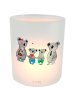 Mr. & Mrs. Panda Laterne Glas Koala Familie zwei ohne Spruch in Transparent