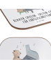 Mr. & Mrs. Panda Untersetzer für Gläser Klavier Tasten mit Spruch in Weiß