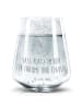 Mr. & Mrs. Panda Trinkglas Kuh mit Spruch in Transparent