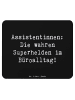 Mr. & Mrs. Panda Mouse Pad Spruch Assistentin Heldin mit Spruch in Schwarz