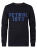 Petrol Industries Strickpullover mit Aufdruck Bloomington in Blau