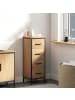 HOMCOM Badschrank-30L x 30B x 82H cm-Eiche