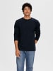 SELECTED HOMME Einfarbiges Rundhals Langarm T-Shirt SLHPHILLIP in Navy