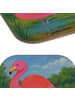 Mr. & Mrs. Panda Glas-Untersetzer Flamingo Classic Design ohne S... in Weiß