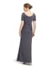 Vera Mont Abendkleid im Glitzer-Look in Dunkelblau/Grau