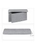relaxdays Faltbare Sitzbank in Grau - (B)76 x (H)38 x (T)38 cm