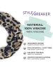 styleBREAKER Loop Schal Leo Muster in Grau-Schwarz