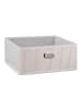 relaxdays Aufbewahrungskorb in Weiß - (B)31 x (H)14 x (T)31 cm