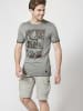 KOROSHI Kurzarm T-Shirt in grau
