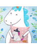 Mr. & Mrs. Panda Kissen Einhorn Hexe ohne Spruch in Rot Pastell