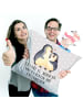 Mr. & Mrs. Panda 40x40 Kissen Pinguine Einschlafen mit Spruch in Grau Pastell