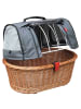 KLICKfix Doggy Basket Plus 40 - Hundefahrradkorb (Korbklip) 52 cm in brown/grey