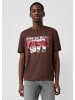 QS T-Shirt in 89D0_dunkelbraun