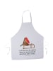 Mr. & Mrs. Panda Schürze Rotkehlchen Schlitten mit Spruch in Weiß