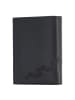 oxmox Leather Geldbörse RFID Schutz Leder 13 cm schwarz-footsteps 2.0